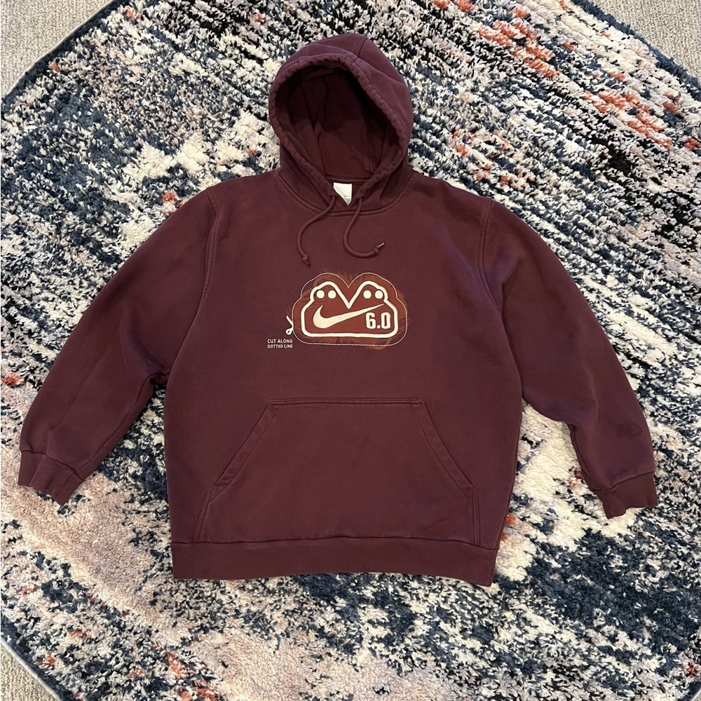 MiD 2000s NiKE 6.0 CUT OUT MUTANT LOGO EMBROIDERED HOODiE SWEATSHiRT BMX X-GAMES